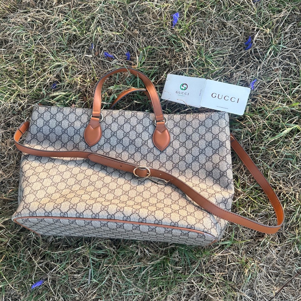 Gucci Duffle Brown Signature Guccissima